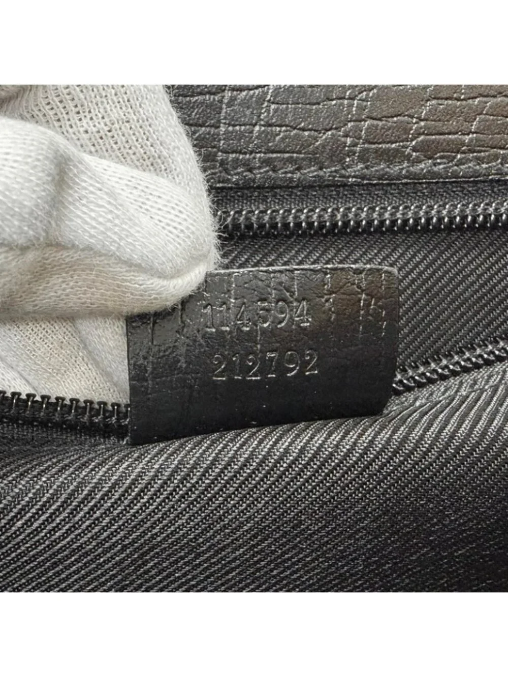 Gucci Vintage Leather Flap Type Business Briefcase Black